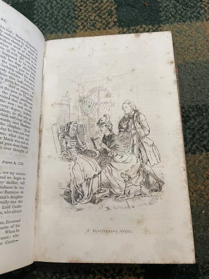 W M Thackeray : The Virginians (2 Vols) 1st Edition 1859 : Leather Bindings