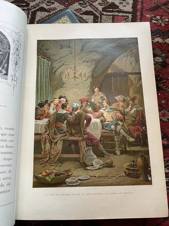 Alain-René Lesage HISTORIA DE GIL BLAS DE SANTILLANA (2 Vols) CHROMOLITHOGRAPHS