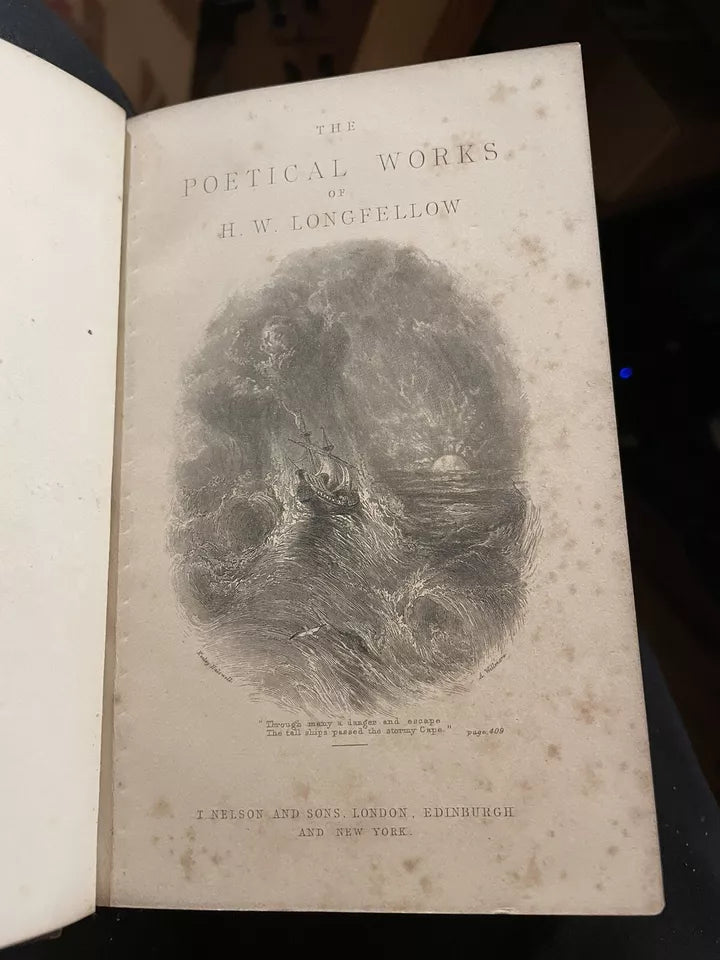 1871 - The Poetical Works Of H.W. Longfellow - Illustrated, Mauchline binding