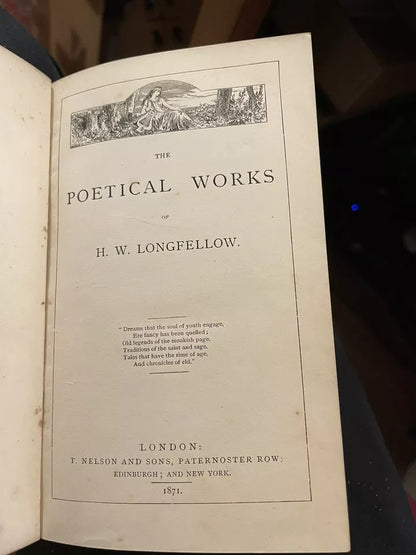 1871 - The Poetical Works Of H.W. Longfellow - Illustrated, Mauchline binding