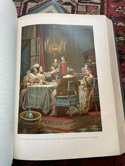 Alain-René Lesage HISTORIA DE GIL BLAS DE SANTILLANA (2 Vols) CHROMOLITHOGRAPHS