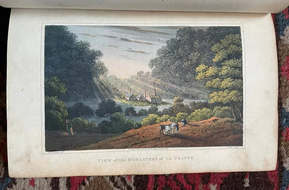 Visit to the Monastery of La Trappe in 1817 : Fellowes : Hand Coloured Plates