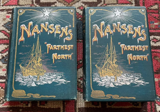 1898 Nansen's Farthest North (2 Vols) Polar Arctic Exploration : Illustrated