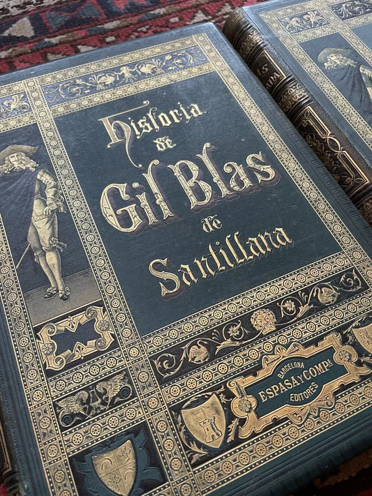 Alain-René Lesage HISTORIA DE GIL BLAS DE SANTILLANA (2 Vols) CHROMOLITHOGRAPHS