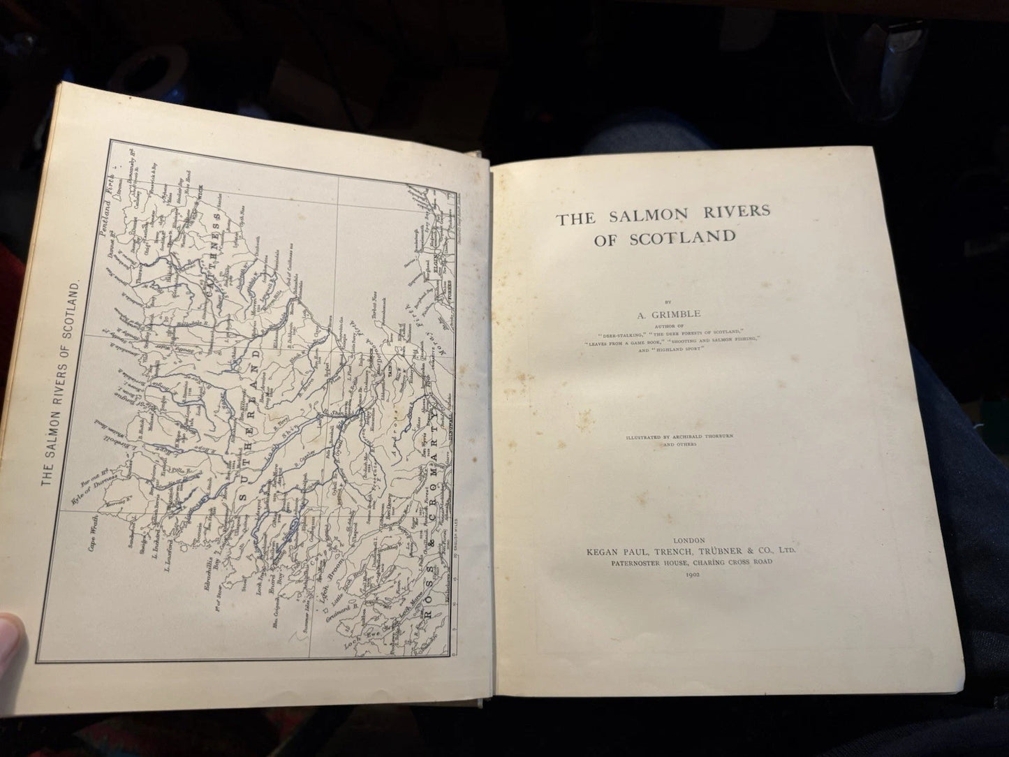 Salmon Rivers of Scotland : Grimble : 1st ed : Angling : Vellum : Rare : GC