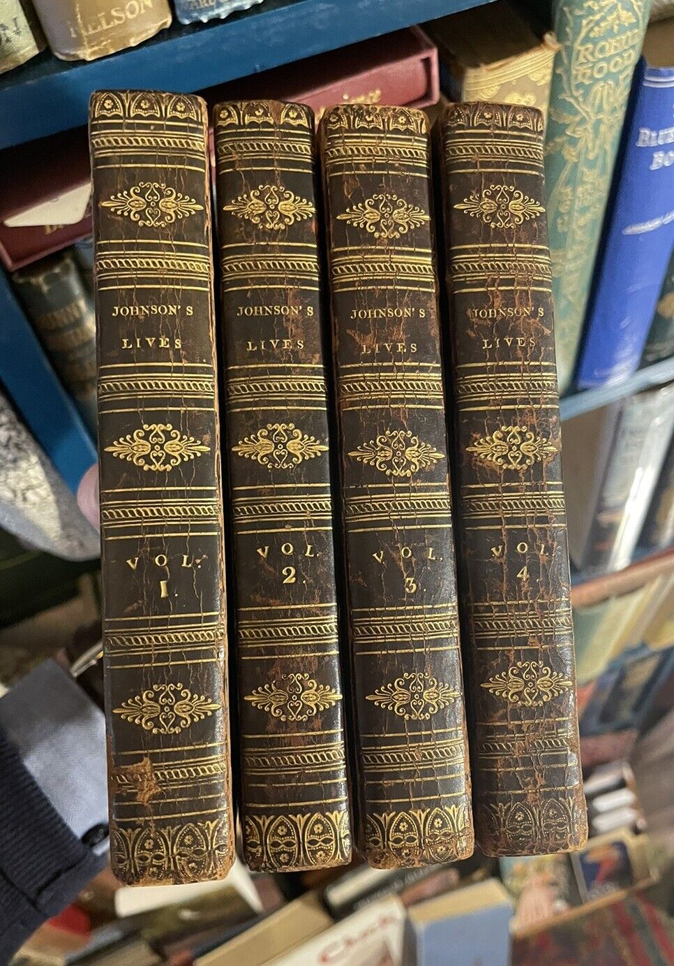 1818 Samuel Johnson : Lives of the Most Eminent English Poets (4 Volumes)