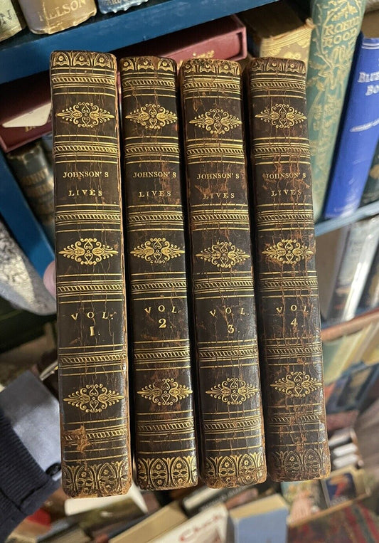 1818 Samuel Johnson : Lives of the Most Eminent English Poets (4 Volumes)