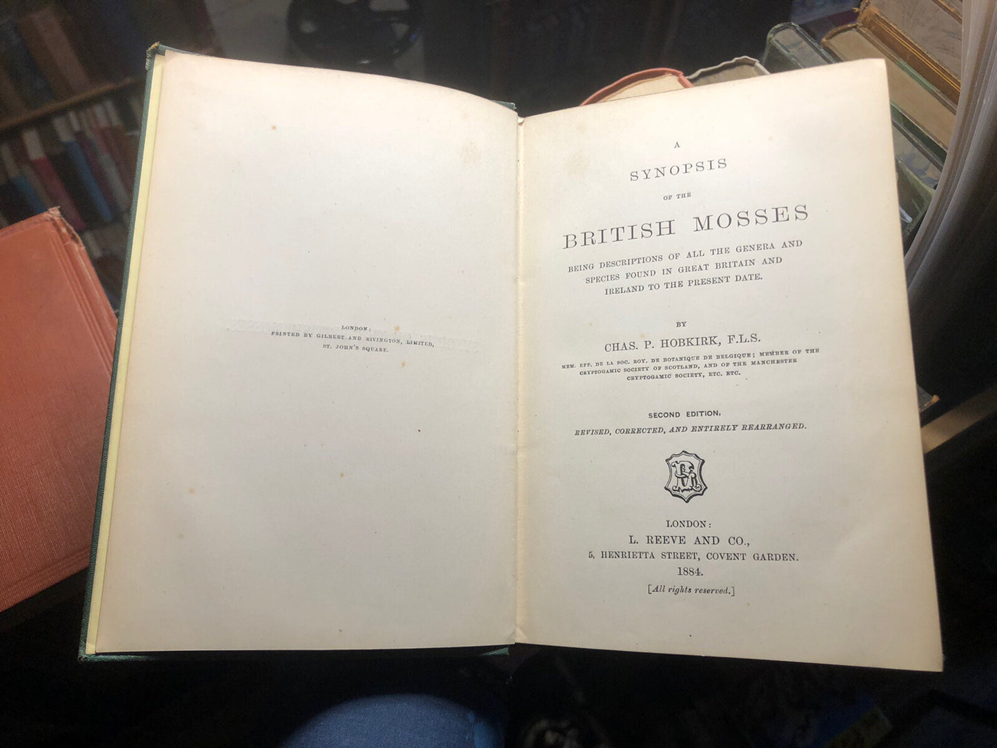 1884 A Synopsis of British Mosses (and Ireland) Genera / Species : Hobkirk