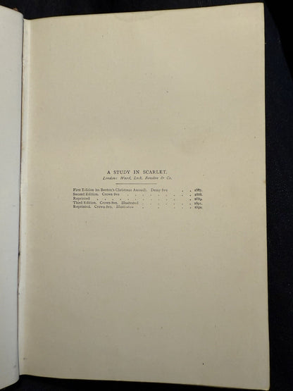 1892 : A Study in Scarlet : Arthur Conan Doyle : Sherlock Holmes