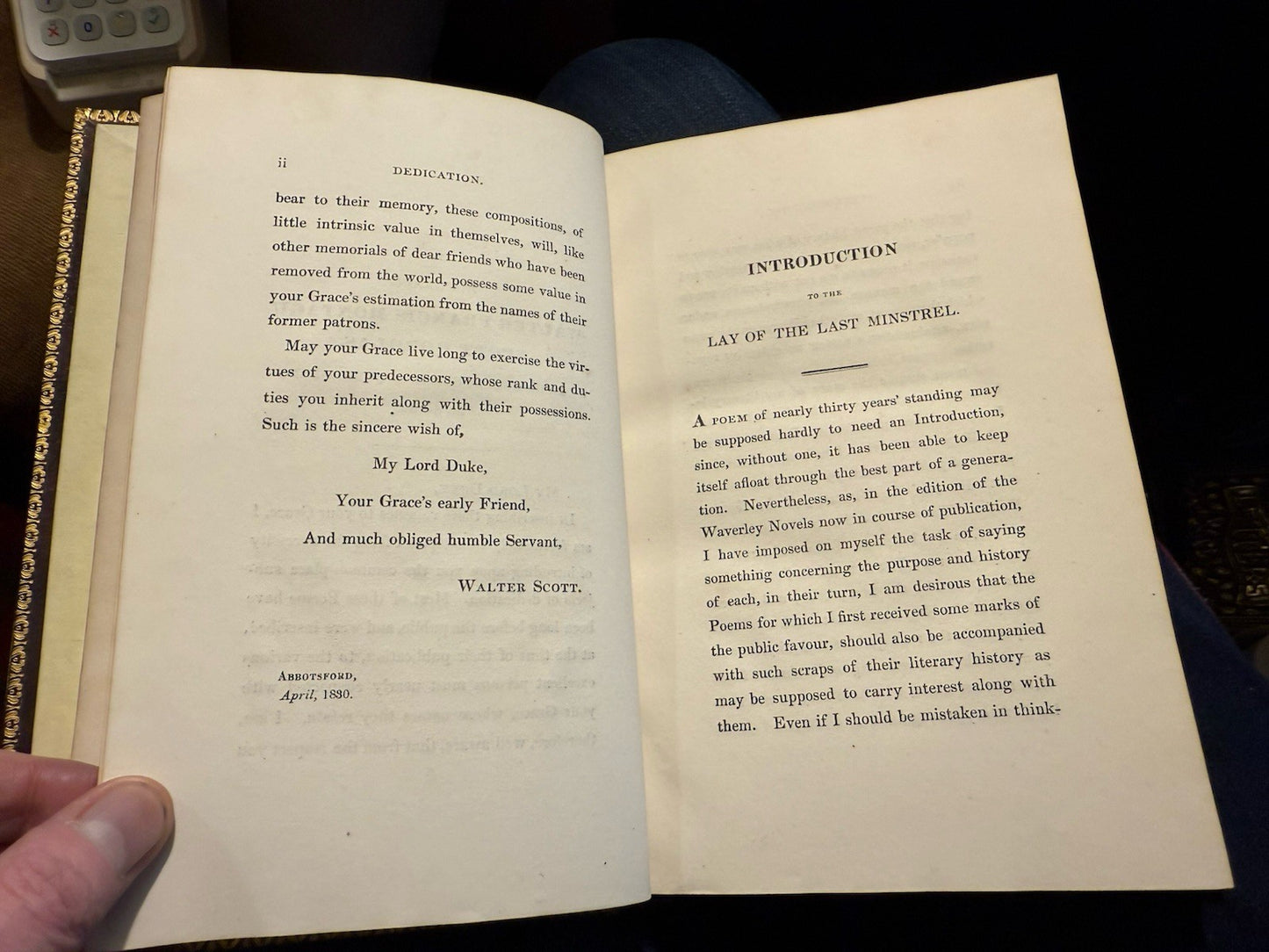 1823 Sir Walter Scott : Lay of the Last Minstrel : A Poem : Fine Leather Binding