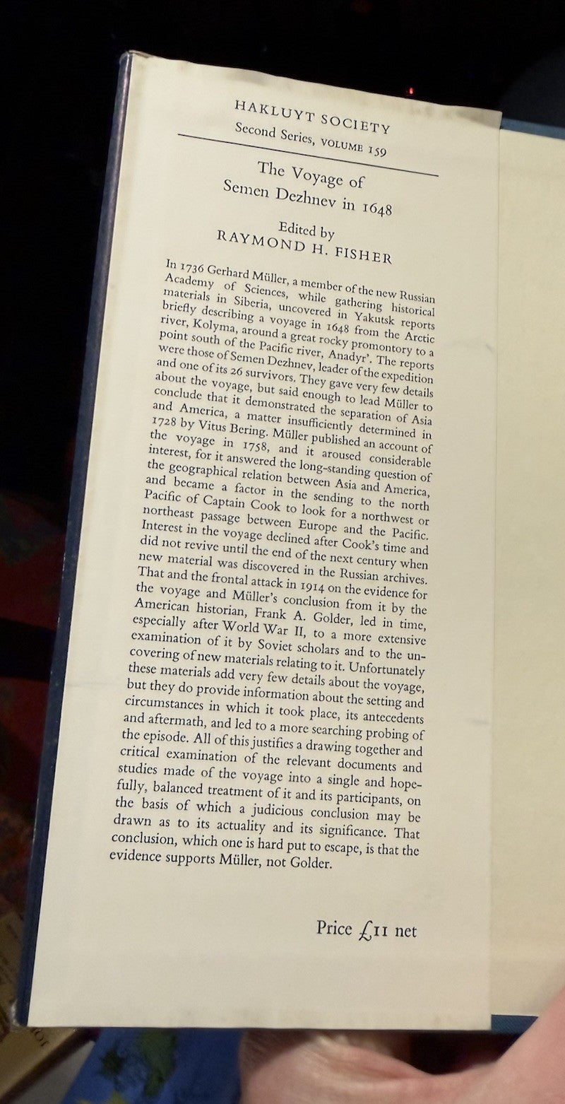 The Voyage of Semen Dezhnev in 1648: Hakluyt Society 1981