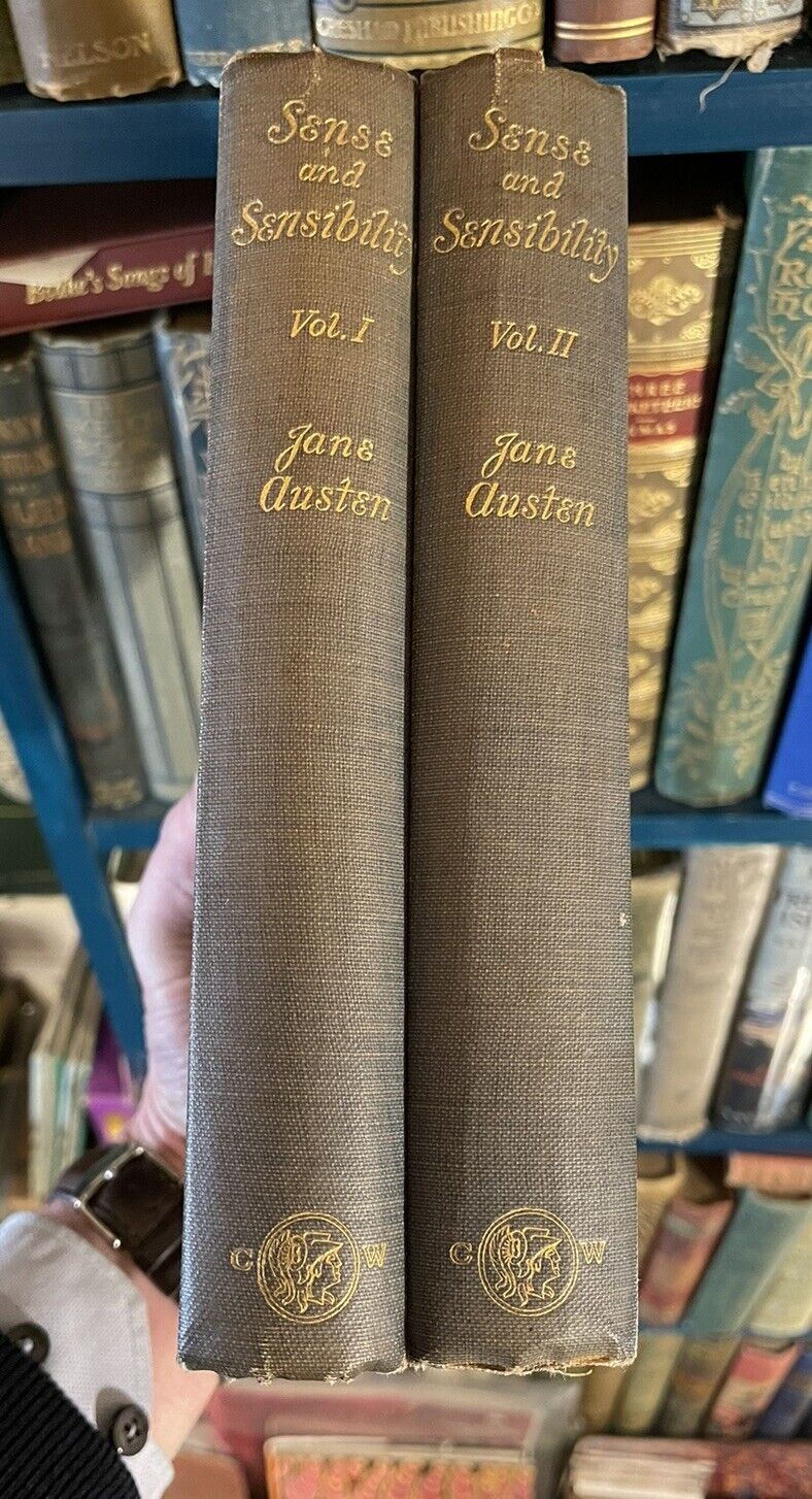 1908 Jane Austen : Sense and Sensibility (2 Volumes) Illus by A Wallis Mills