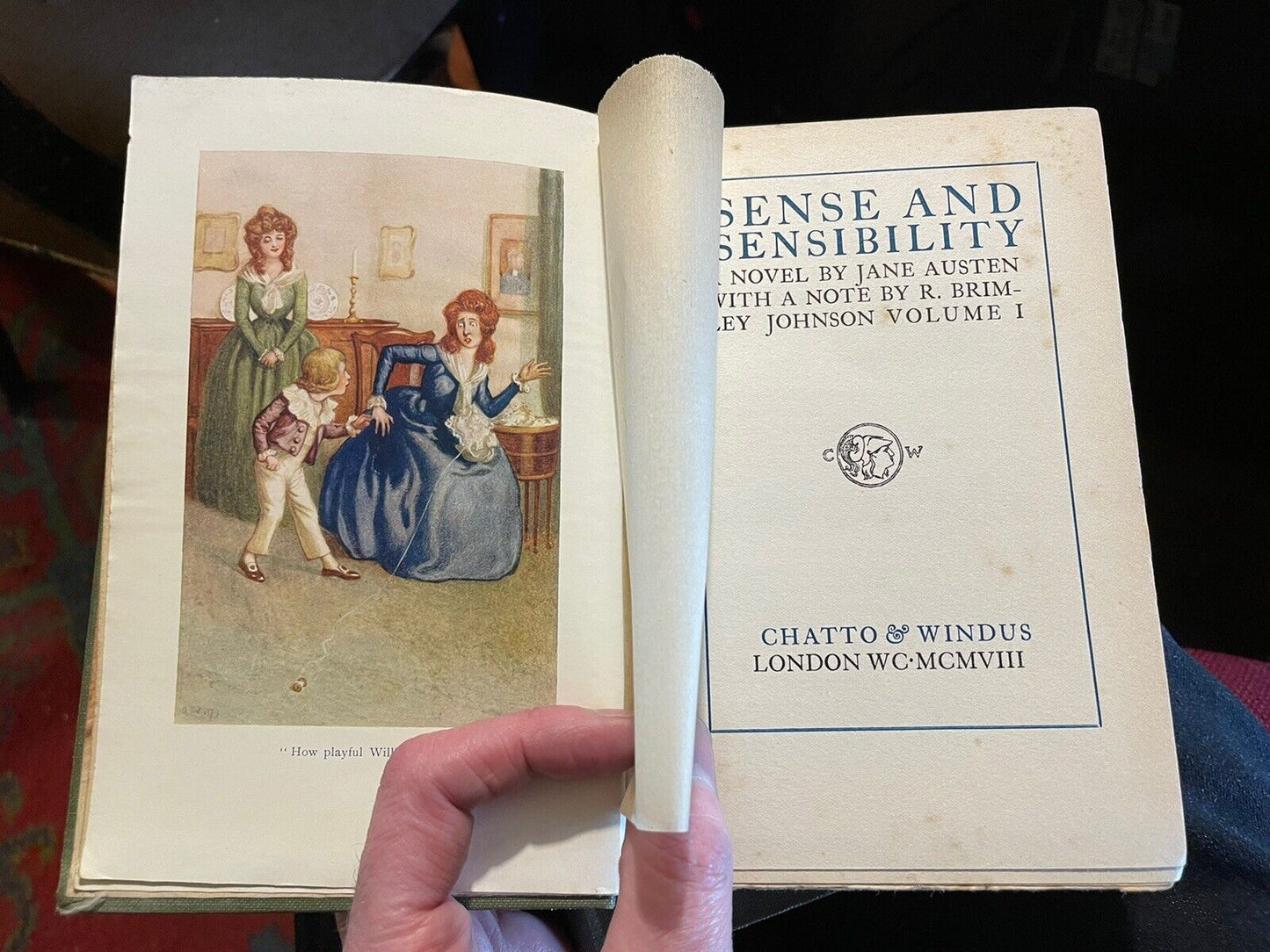 1908 Jane Austen : Sense and Sensibility (2 Volumes) Illus by A Wallis Mills