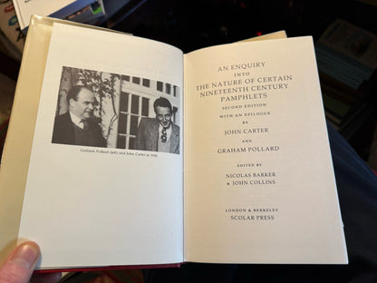 An Enquiry into the Nature of Certain Nineteenth Century Pamphlets + Sequel