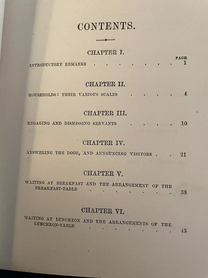 c1875 : The Servants Practical Guide : Duties & Rules : Household Management