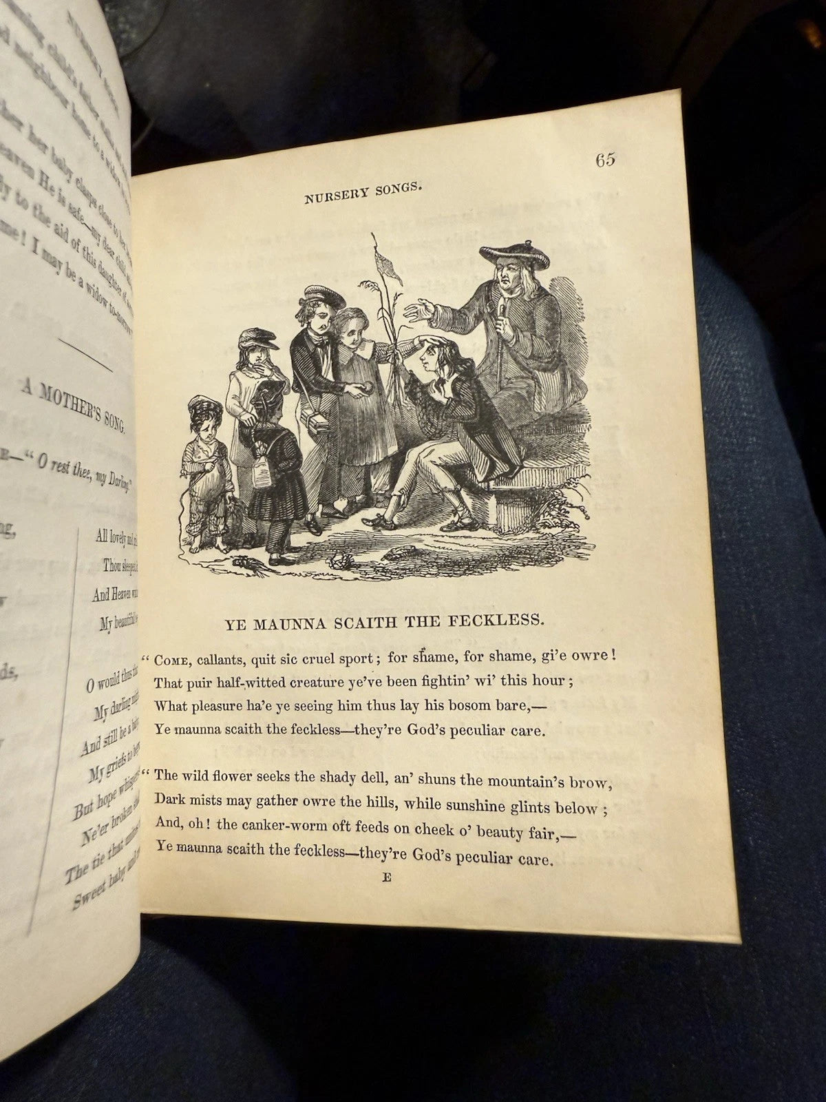 1844 Songs for the Nursery : David Robertson : Scottish Doric Children's Book