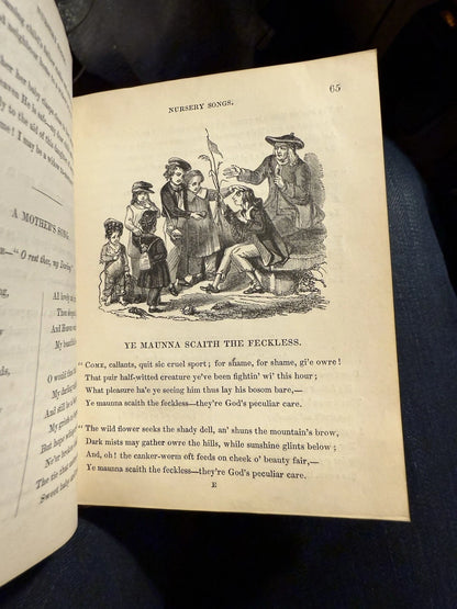 1844 Songs for the Nursery : David Robertson : Scottish Doric Children's Book