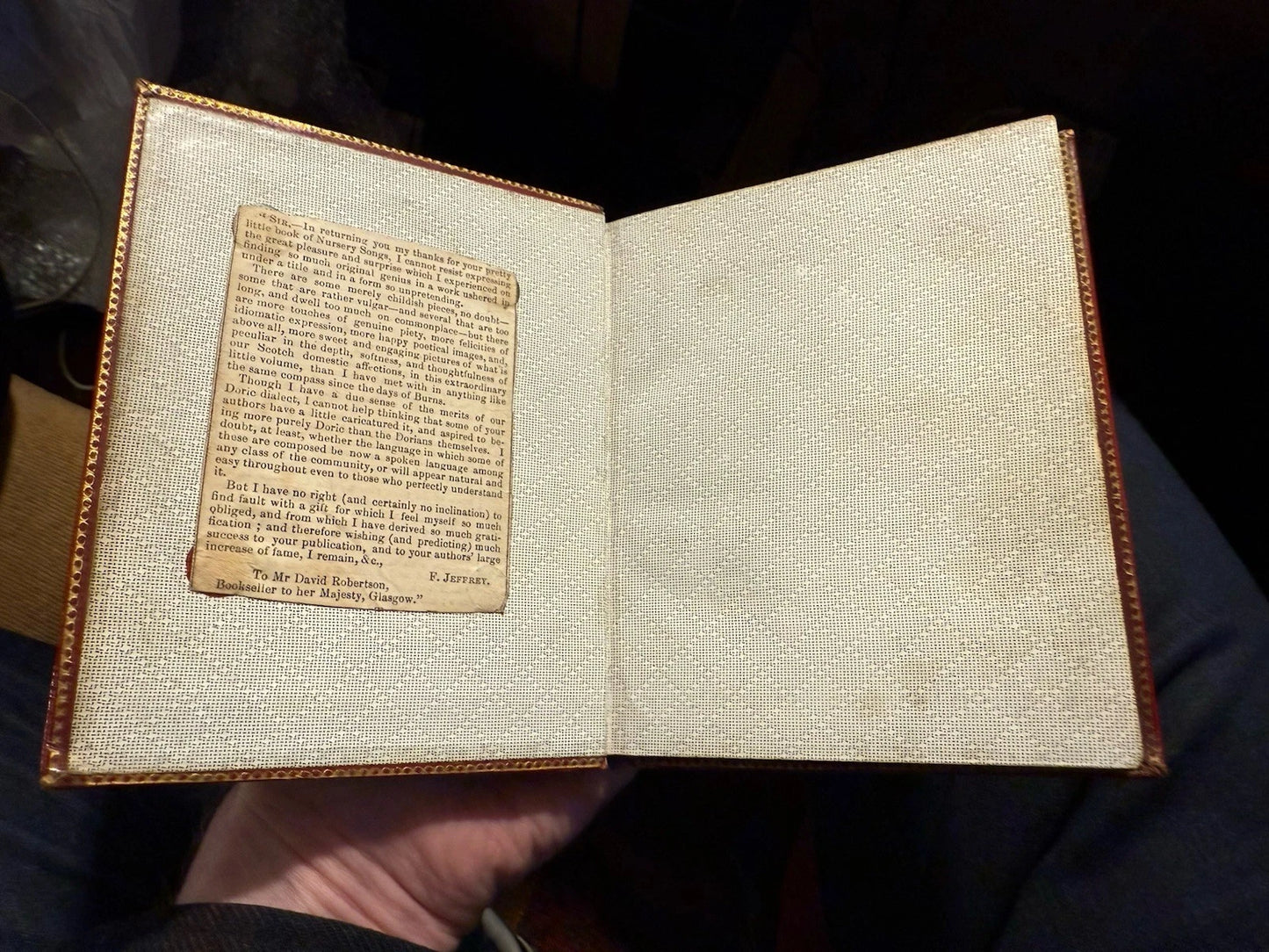 1844 Songs for the Nursery : David Robertson : Scottish Doric Children's Book
