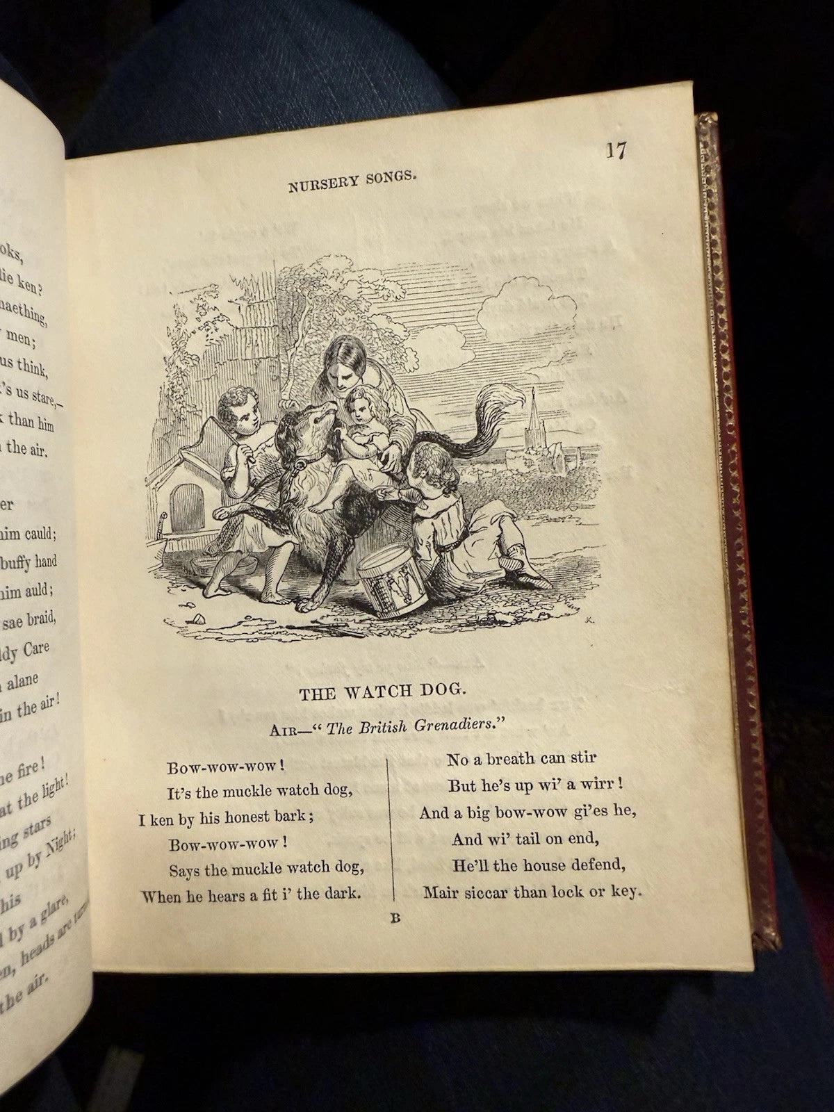 1844 Songs for the Nursery : David Robertson : Scottish Doric Children's Book