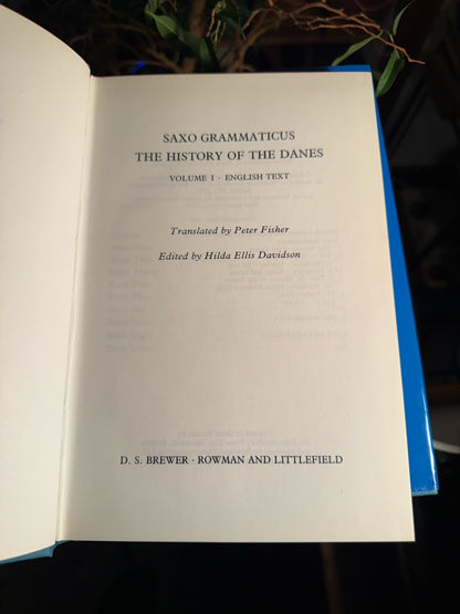 Saxo Grammaticus : History of the Danes (2 Vols) : Hilda Ellis Davidson 1979