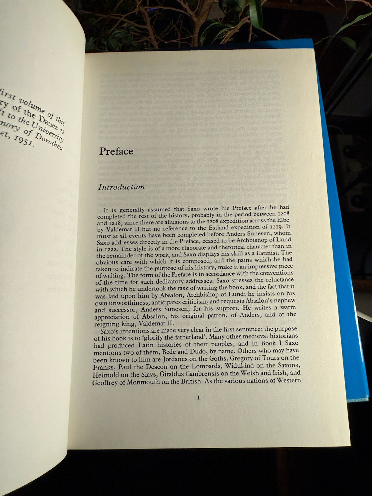 Saxo Grammaticus : History of the Danes (2 Vols) : Hilda Ellis Davidson 1979