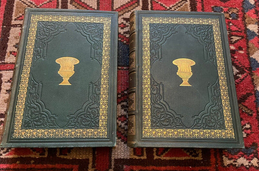 c1870 Complete Works of Shakespeare (2 Vols) Colour Plates + Engravings