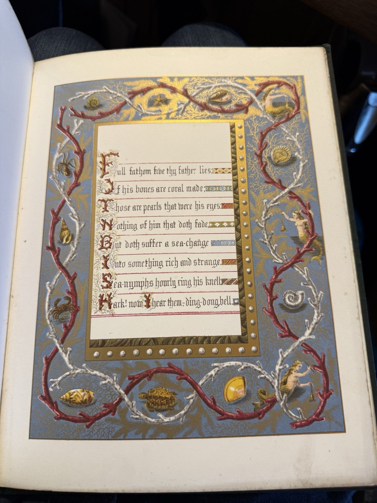 1865 Songs of Shakespeare : Illuminated by H C Hoskyns Abrahall : Beautiful Book