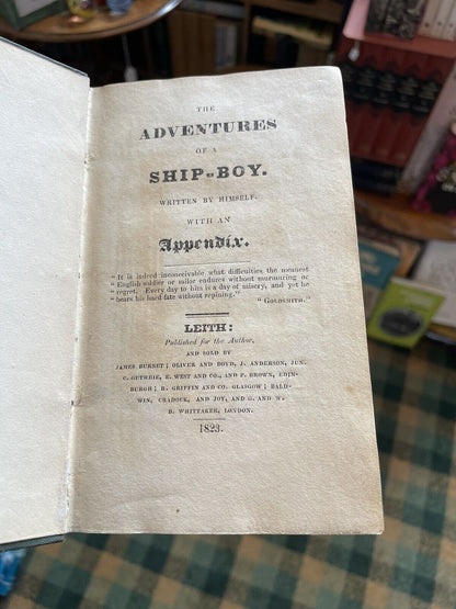 The Adventures of Ship-Boy (Leith 1823) Prisoner of War in Denmark H.M.S. Brunswick