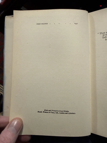 John Buchan : Sick Heart River : First Edition 1941 : Hardback in Dust Jacket