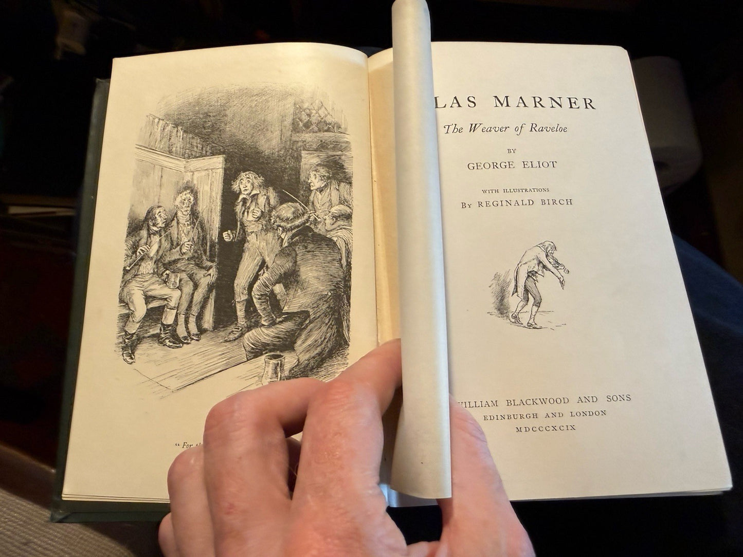 1899 Silas Marner by George Elliot : Art Nouveau Binding in Scarce Jacket