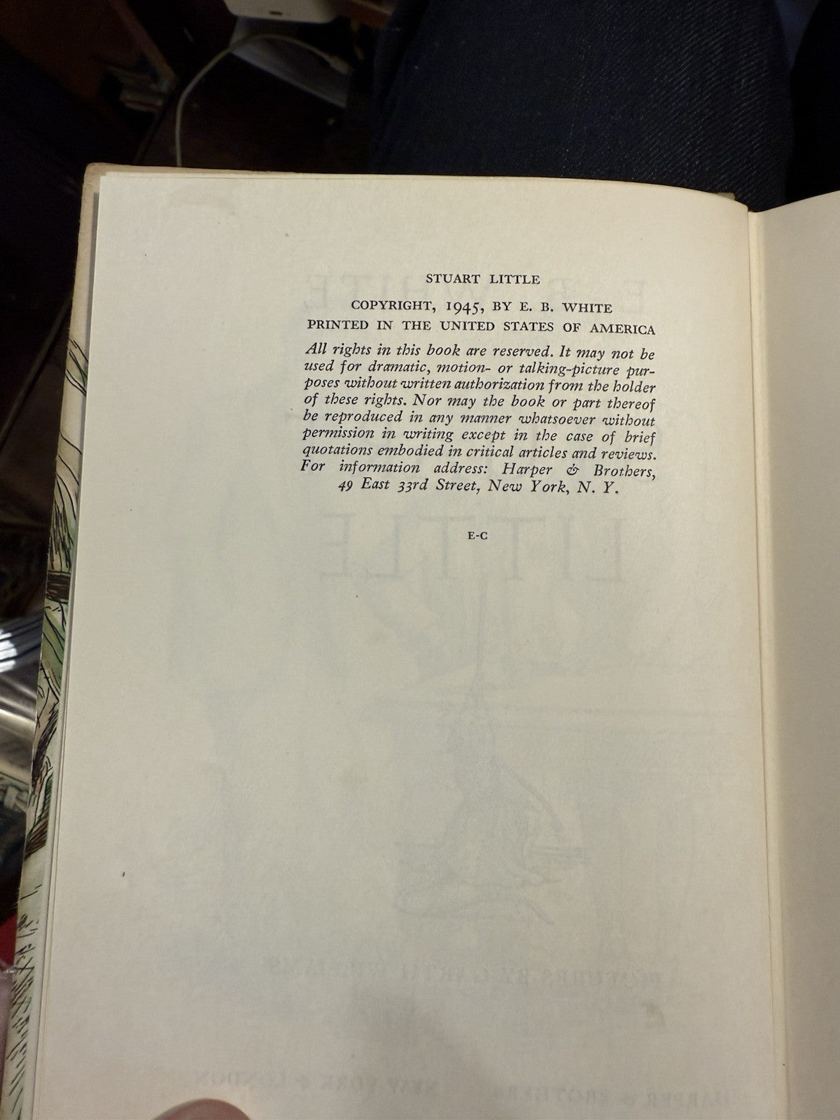 Stuart Little : E.B. White : 1945 Hardback Book : Children's Classic