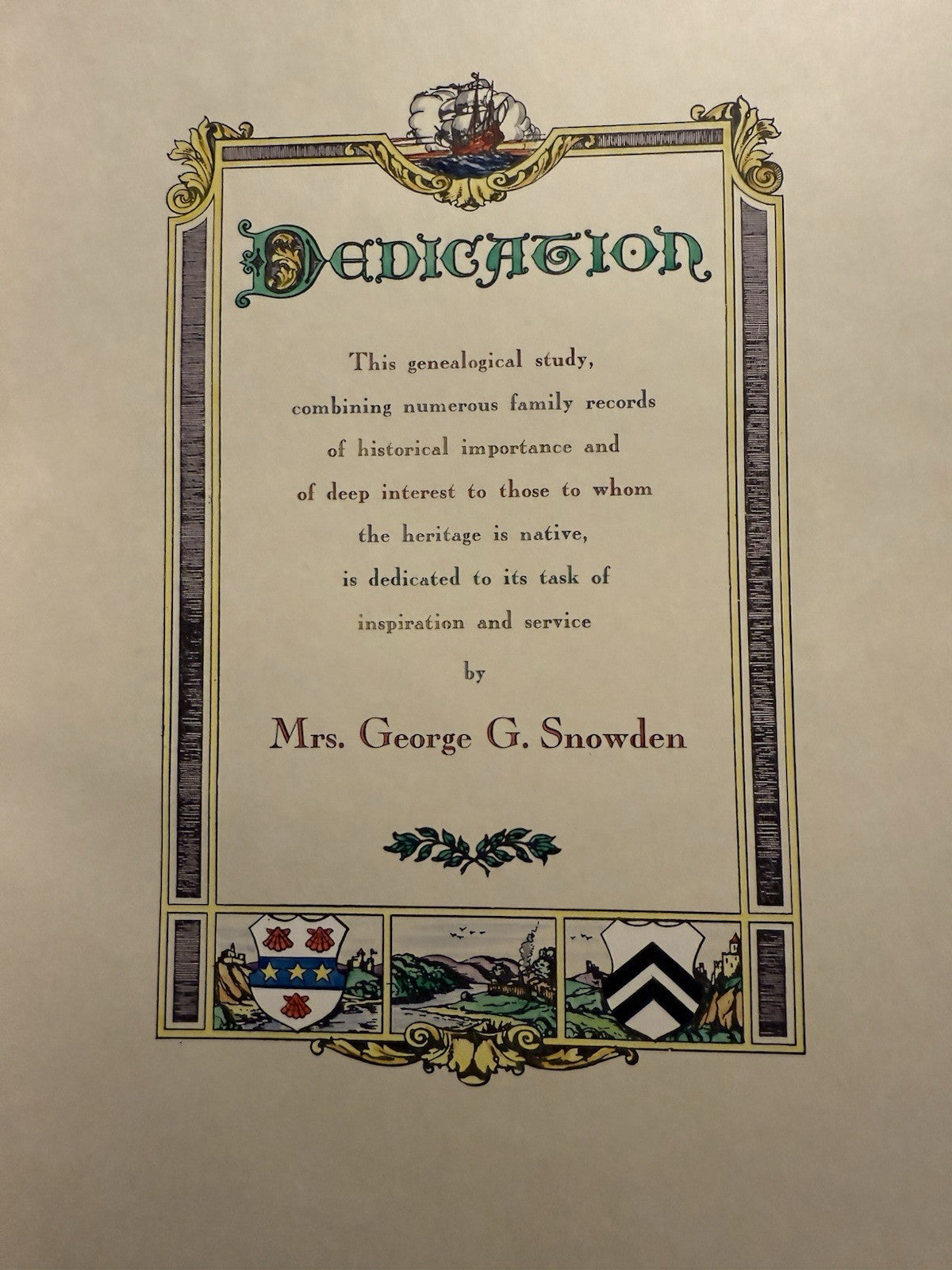 Snowden, McLelland & Allied Families : Bound by Stikeman : Genealogy 1934