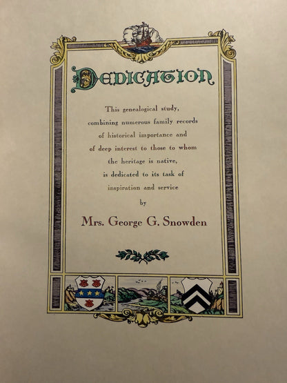 Snowden, McLelland & Allied Families : Bound by Stikeman : Genealogy 1934