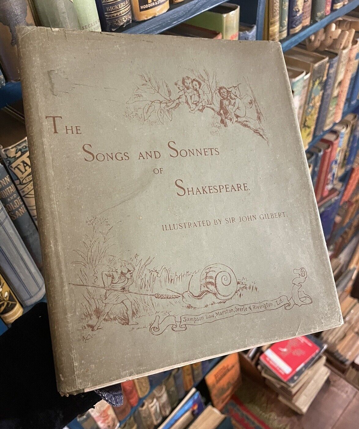 Songs and Sonnets of Shakespeare (In a 139 year old Dust Jacket) John Gilbert