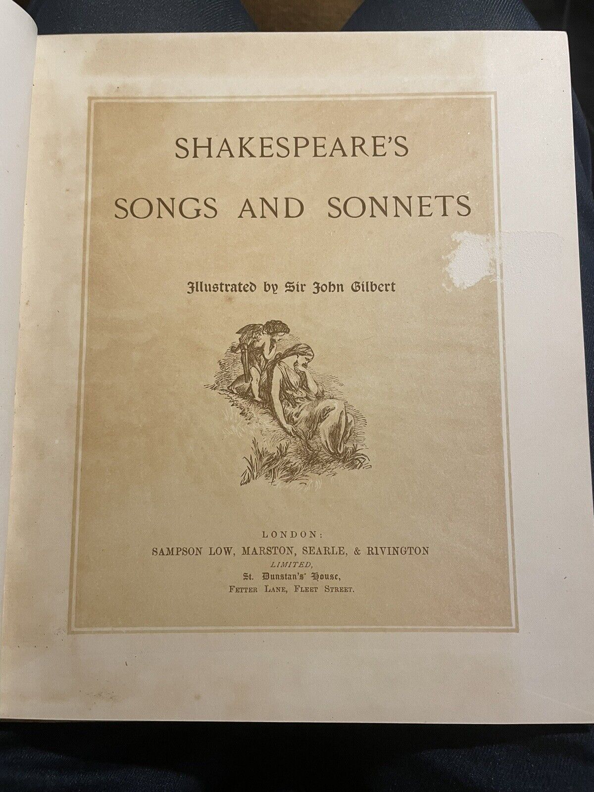 Songs and Sonnets of Shakespeare (In a 139 year old Dust Jacket) John Gilbert