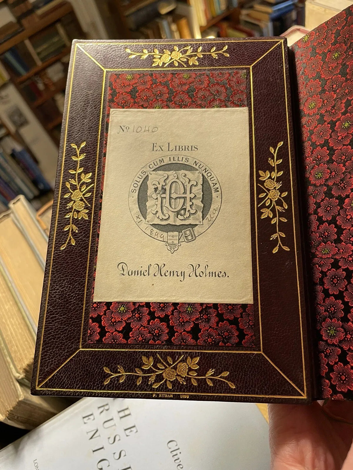 1883 Souvenirs de Théâtre : Stunning French Signed Fine Binding