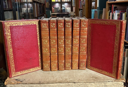 1819 Addison : THE SPECTATOR, (8 Volumes) FULL PERIOD MOROCCO GILT BINDINGS