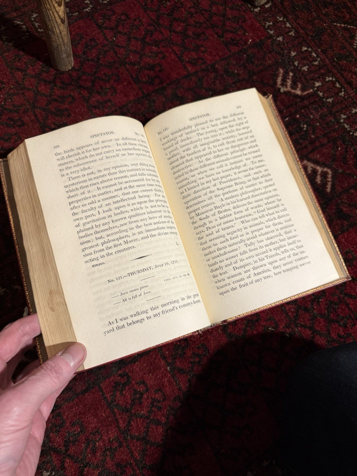 1819 Addison : THE SPECTATOR, (8 Volumes) FULL PERIOD MOROCCO GILT BINDINGS