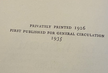 1935 Seven Pillars of Wisdom : T E Lawrence : First Printing of Trade Edition