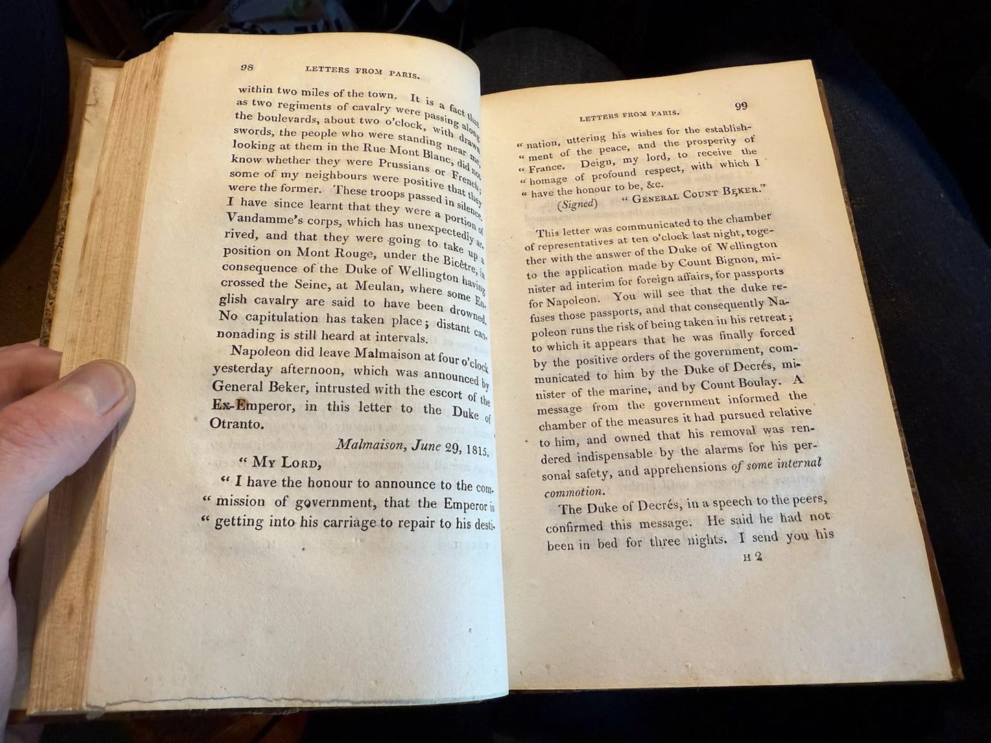 1816 The Substance of Some Letters Written by an Englishman at Paris