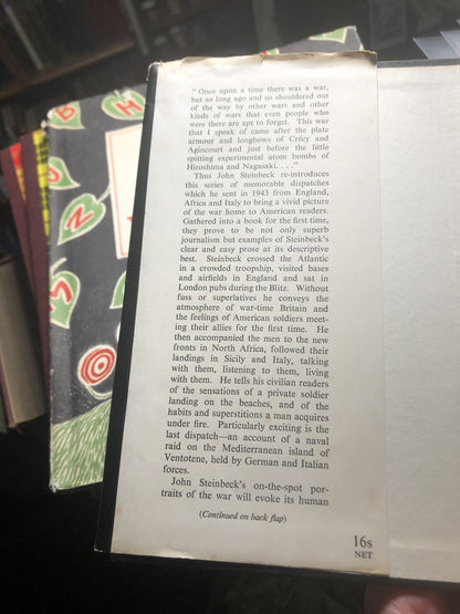 John Steinbeck : Once There Was a War : 1st UK Edition in Dust-Wrapper
