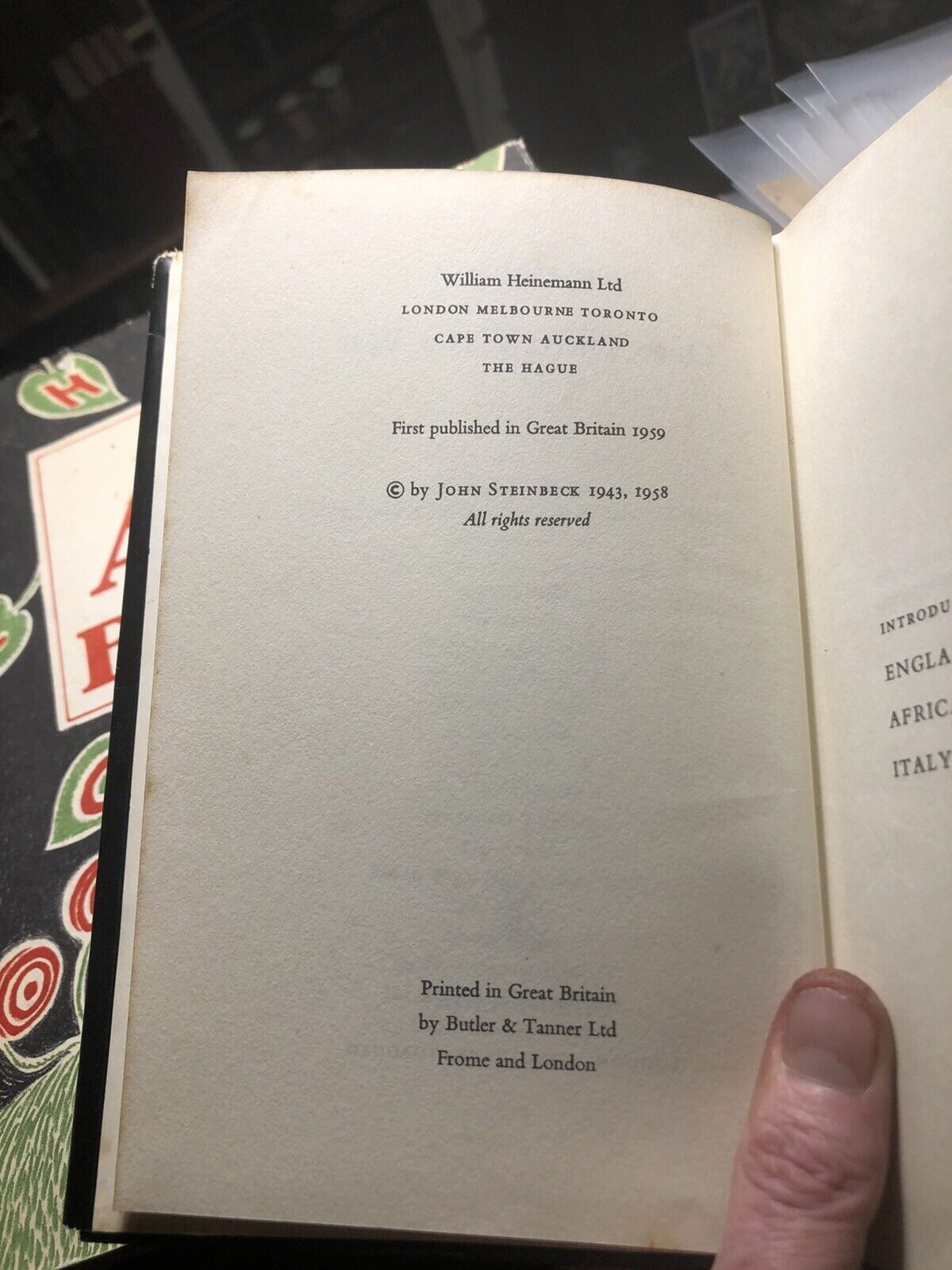 John Steinbeck : Once There Was a War : 1st UK Edition in Dust-Wrapper