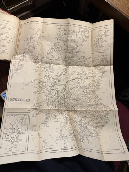1852 Menzie's Tourist Pocket Guide for Scotland : 5 Maps & Plans + 18 Engravings