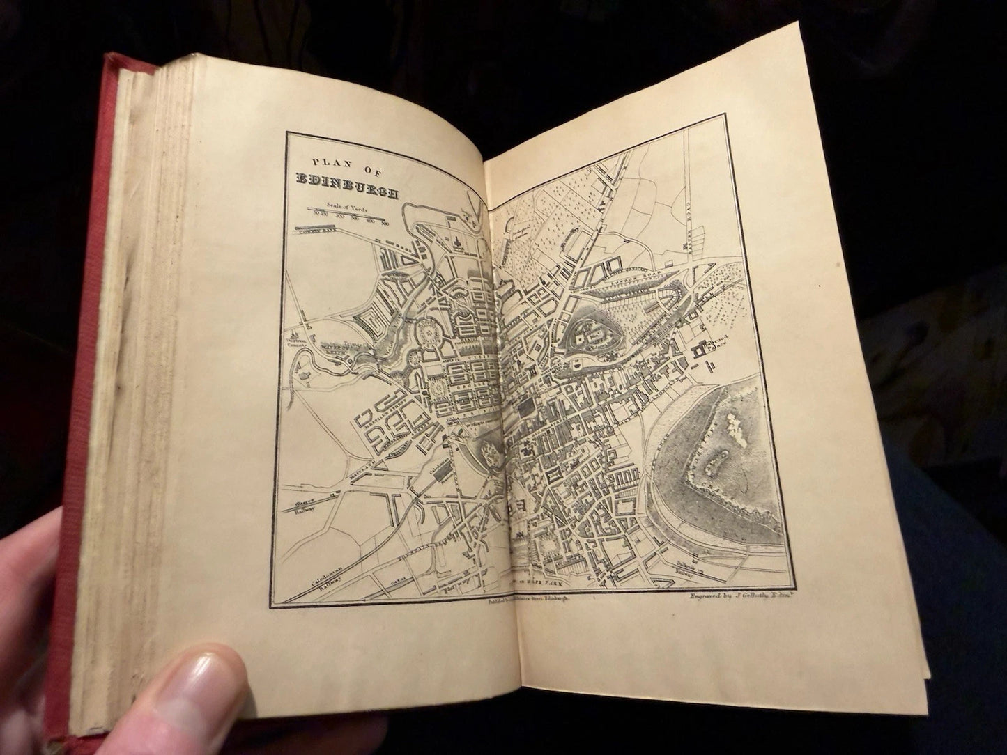 1852 Menzie's Tourist Pocket Guide for Scotland : 5 Maps & Plans + 18 Engravings