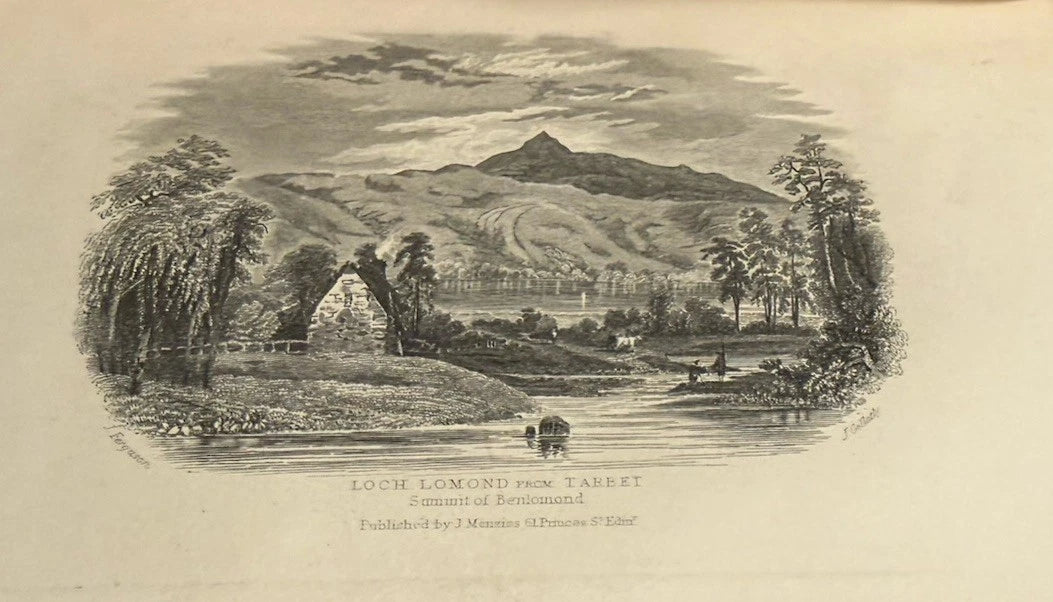 1852 Menzie's Tourist Pocket Guide for Scotland : 5 Maps & Plans + 18 Engravings
