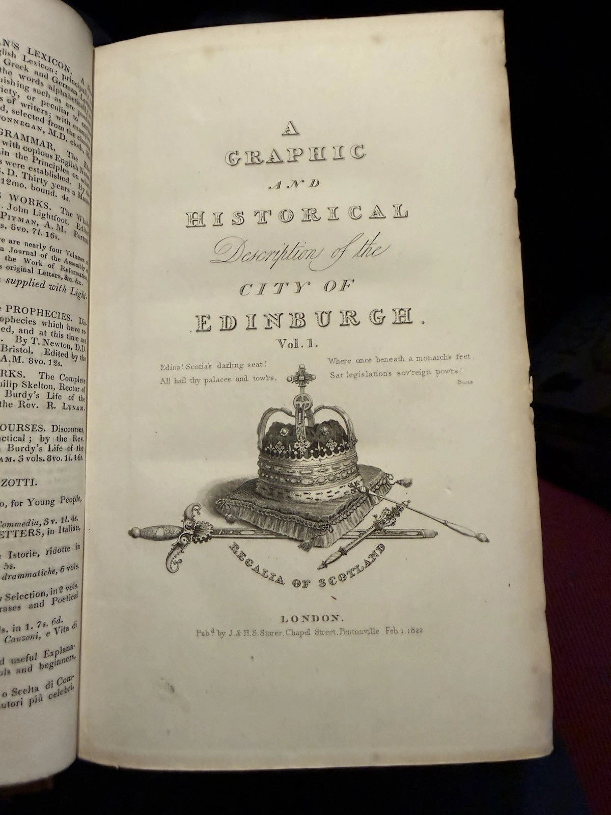 1820 Storer's VIEWS IN EDINBURGH & VICINITY (100 Engravings) Public Buildings