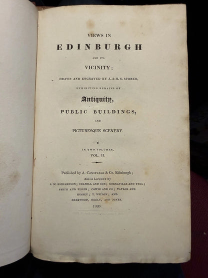 1820 Storer's VIEWS IN EDINBURGH & VICINITY (100 Engravings) Public Buildings