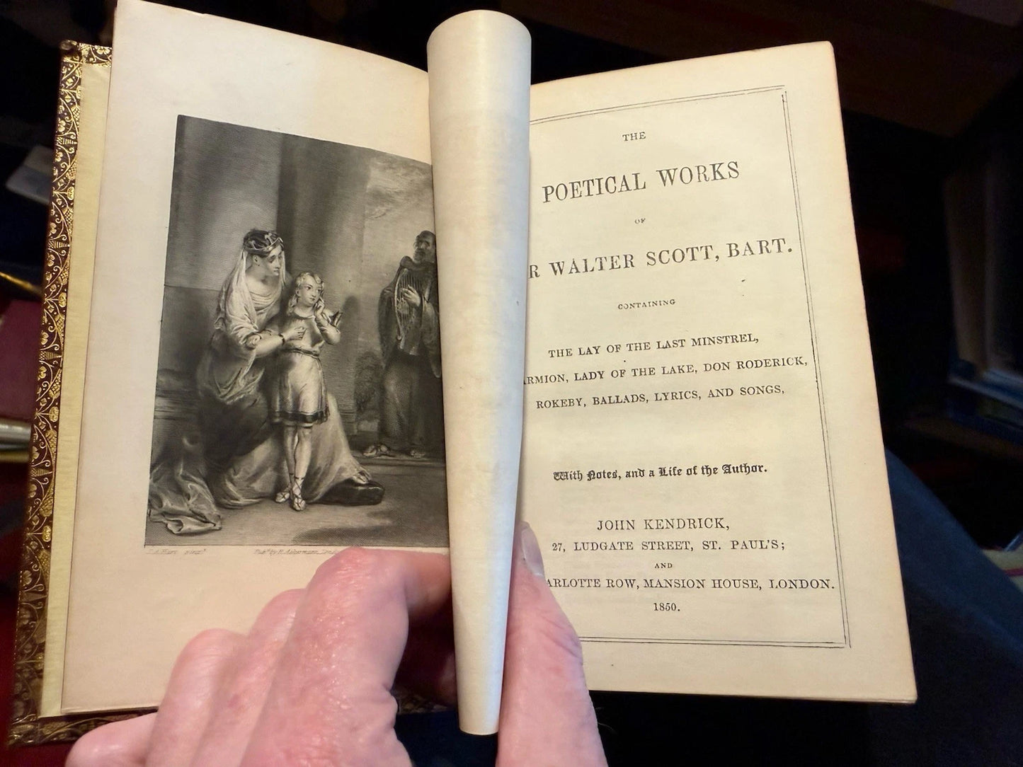 1850 The Poetical Works of Sir Walter Scott : Fine Binding : Lady of the Lake