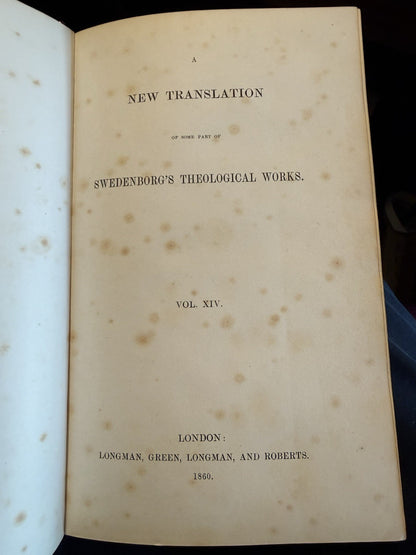 1860 Swedenborg : Of the New Jerusalem and its Heavenly Doctrine : Fine Binding