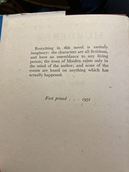 Sydney Horler : Murderer at Large : 1st Edition 1952 : Crime & Detection